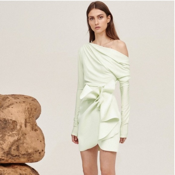 Acler Dresses & Skirts - Acler Harmon Skivvy Long Sleeve Top + matching skirt in Green AU 10 $690 rare!